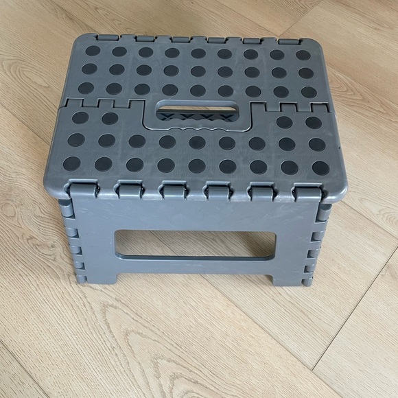 Gray Folding Step Stool - Picture 2 of 8